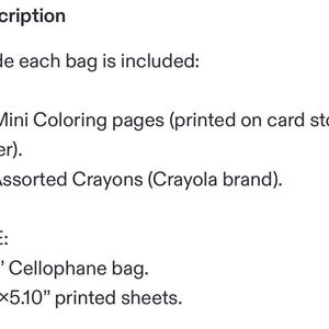 Dibujos para colorear y crayones inspirados en La Sirenita - 1 bolsa (1 niño) - Recuerdos de fiesta de la Princesa Ariel - Fiesta temática de la Princesa Ariel imagen 5