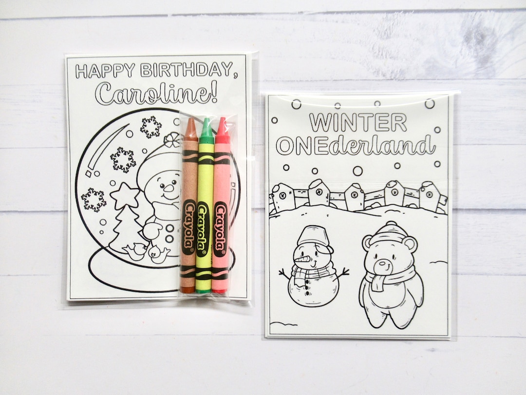 Winter Onederland Coloring Pages and Crayons 1 Bag (1 Child) Winter