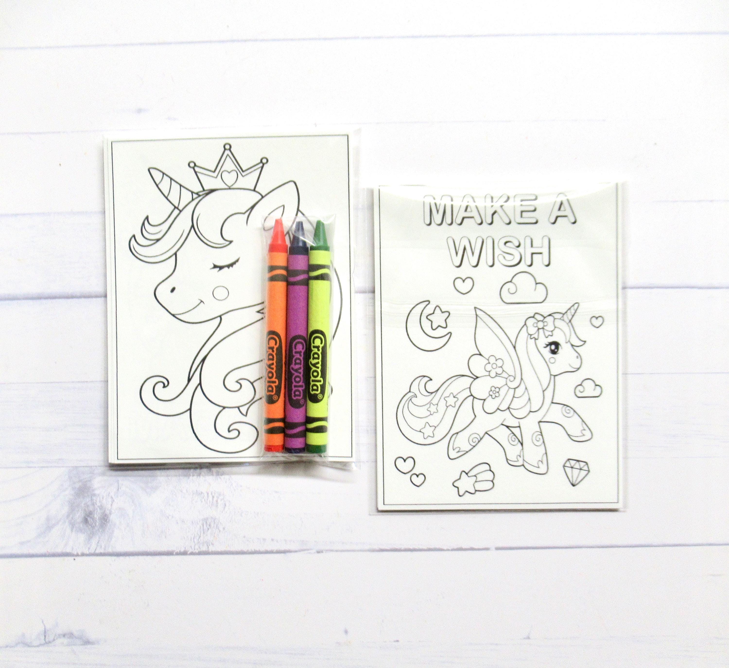 Unicorn Coloring Pages and Crayons - 1 Bag (1 Child) - Unicorn Party ...