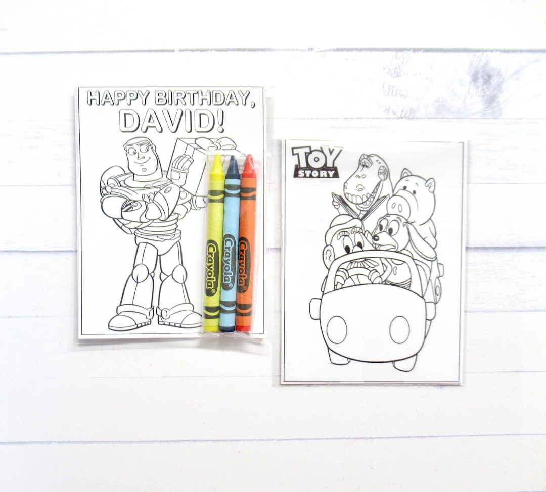 Inspired Toy Story Mini Coloring Pages and Crayons - 1 Bag (1 Child ...