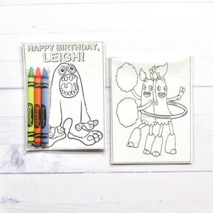 Mini-pages à colorier et crayons d'inspiration My Singing Monsters - 1 sac (1 enfant) - Cadeaux monstres - My Singing Monsters