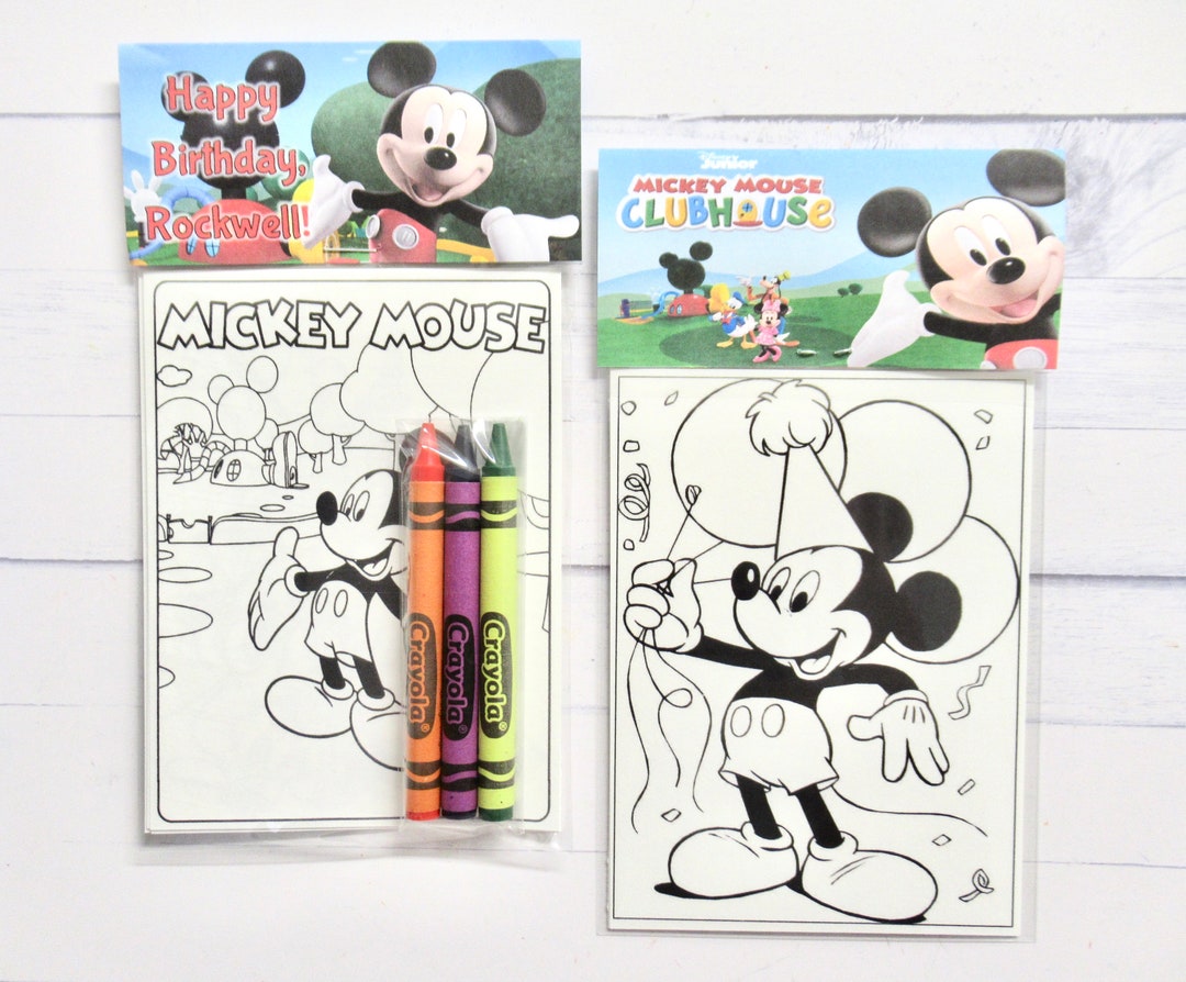Inspired Mickey Mouse Clubhouse Mini Coloring Pages and Crayons 1 Bag 1