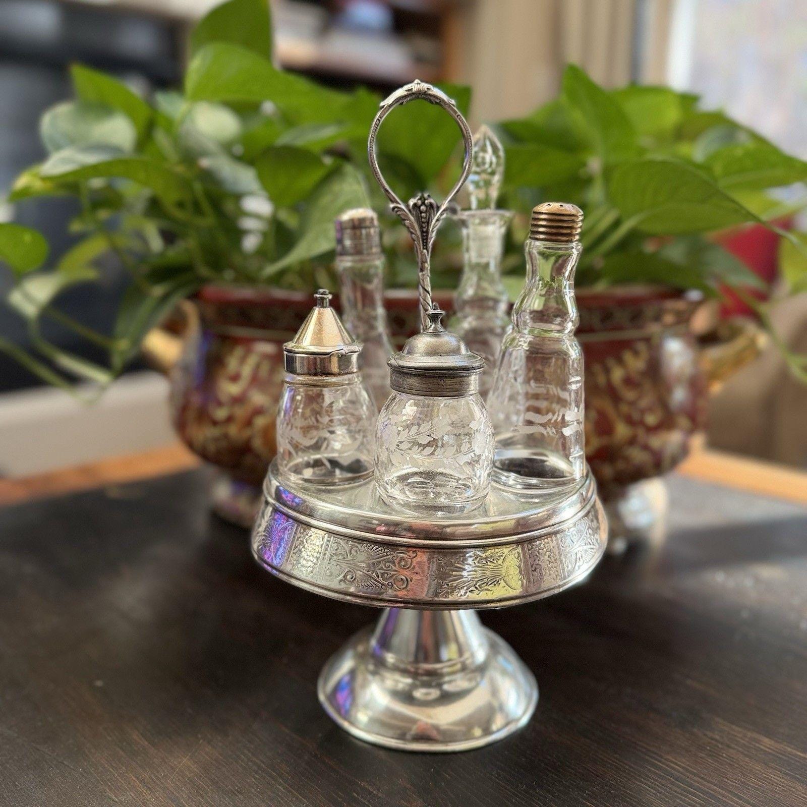 Antique Condiment Set - Etsy