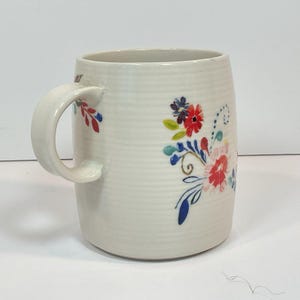 Anthropologie “B” Initial Mug By Starla M. Halfmann Floral Monogram 12oz image 4