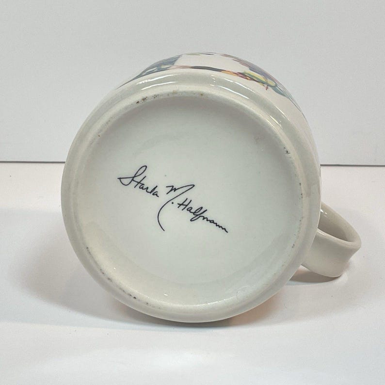 Anthropologie “B” Initial Mug By Starla M. Halfmann Floral Monogram 12oz image 6