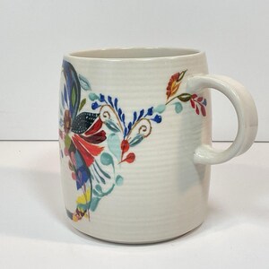 Anthropologie “B” Initial Mug By Starla M. Halfmann Floral Monogram 12oz image 5