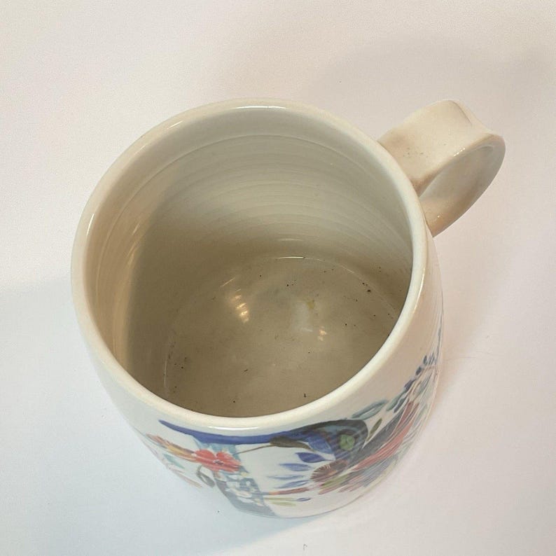 Anthropologie “B” Initial Mug By Starla M. Halfmann Floral Monogram 12oz image 7
