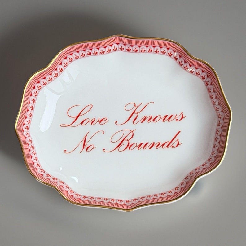 Mottahedeh Love Knows No Bounds Trinket Ring Tray