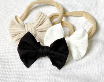 Little Girls Trendy Hair Bow Headband, High Quality Handcrafted Hair Wear for Infants, Toddler Hair Bows, Custom Kids Fashion Accessories