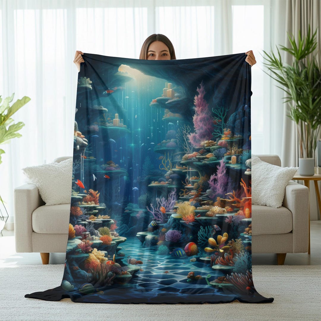 Under the Sea Blanket Gift Idea for Deep Sea Lover Blanket of Deep ...