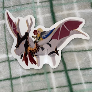 Fire Emblem Three Houses Dimitri and Claude Wyvern Sticker