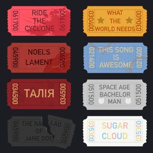 RTC ticket sticker sheet