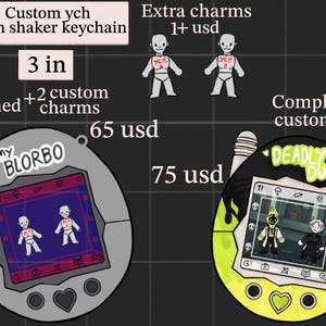 Custom YCH open shaker keychain