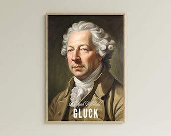Gluck Portrait Print: Classical Music Composer Wall Art (Digital Download)