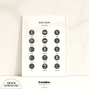 Music Theory Basic Terms Poster, Music Symbols, Printable Art, Music Classroom Decor, Music Education, Music Teaching, Music Room Decor,