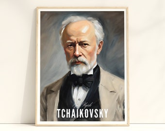 Tchaikovsky Oil Painting Portrait: Classical Music Wall Art (Digital Download)