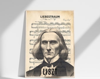 Franz Liszt Print: Classical Music Art (Digital Download)