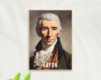 Joseph Haydn Portrait: Classical Composer Oil Painting Art (Digital Download)