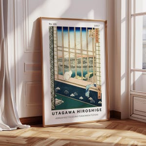 Utagawa Hiroshige / Arte murale giapponese / Poster di belle arti / Stampa verticale Ukiyo-e / Decorazione tradizionale giapponese / Opere d'arte di gatti / Miglioramento della casa