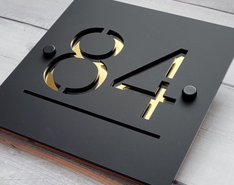 Modern Acrylic House Number Sign | Custom Address Plaque