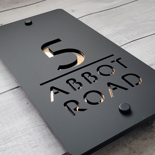 MODERN HOUSE SIGN | House Number | Vertical House Sign | 150mm x 300mm | 190mm x 370mm | 250mm x 500mm | House Sign