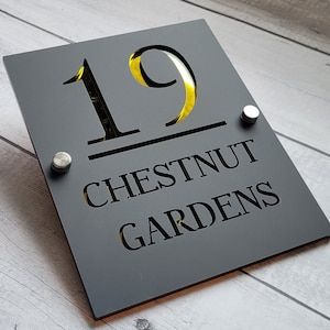 MODERN HOUSE SIGN | Address Sign | 160mm x 200mm | 210mm x 260mm | 270mm x 330mm | 370mm x 460mm