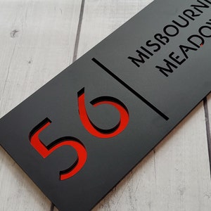 MODERN HOUSE SIGN | 300mm x 120mm