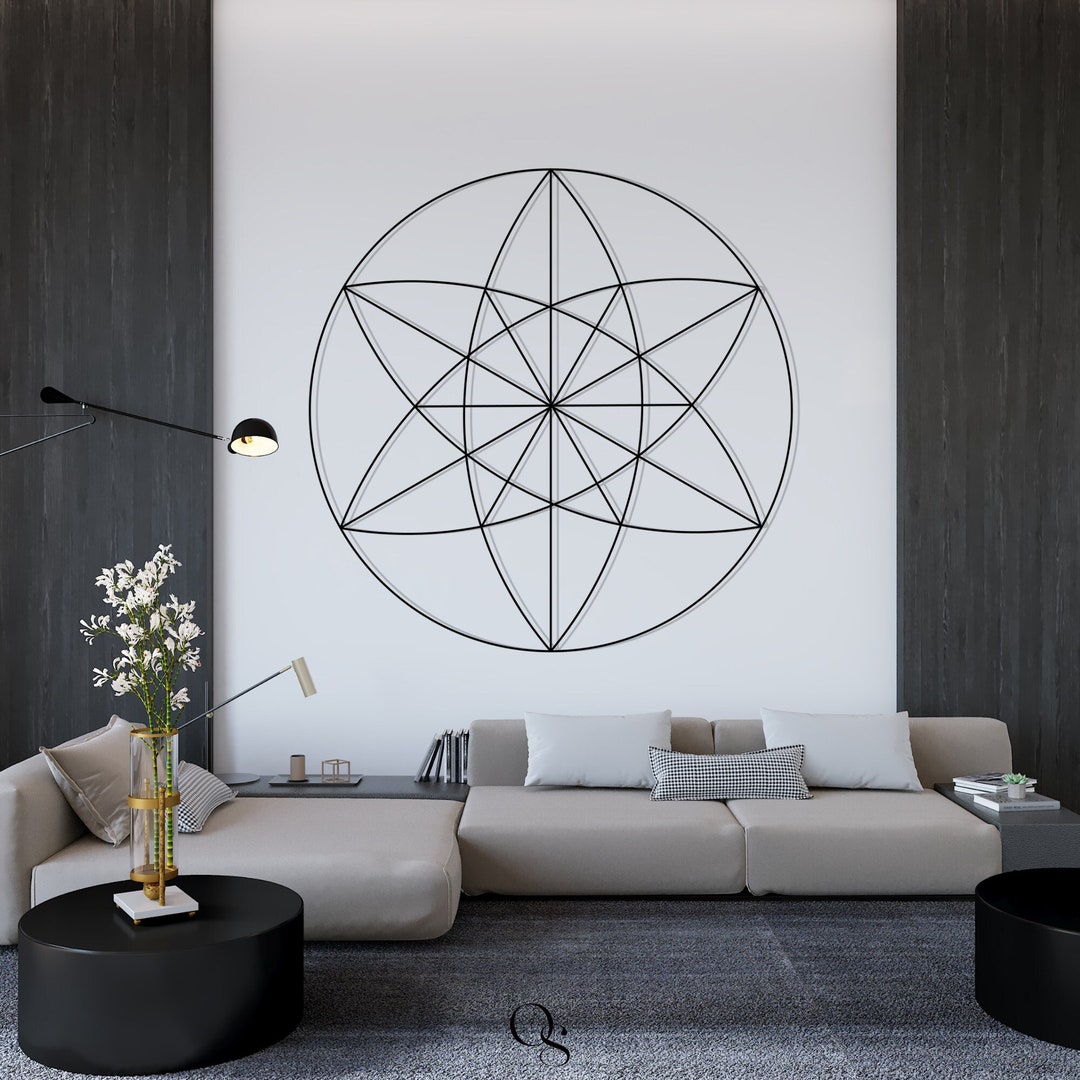 Sacred Geometry Metal Wall Art Home Meditation Metal Yoga Wall Decor ...