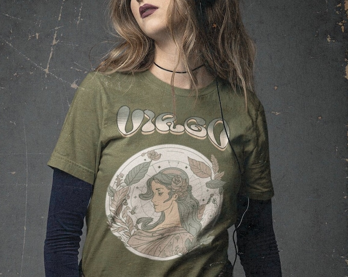 Vintage Zodiac Virgo Tee: Celestial Astrology T-Shirt