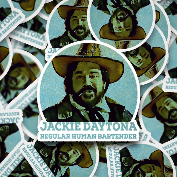 Pegatina "Lo que hacemos en las sombras": Jackie Daytona - Resistente al agua