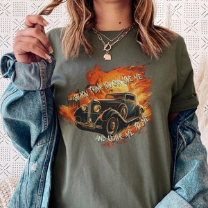 Good Omens T-Shirt: Crowley&#39;s Car, Queen Lyric, Comic-Con Tee