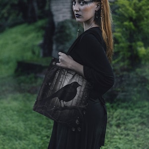 Raven Forest Goth Bag: Witchy Dark Academia Purse