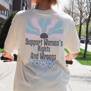 Floral Feminist T-Shirt: Vintage-Inspired Women&#39;s Rights Tee