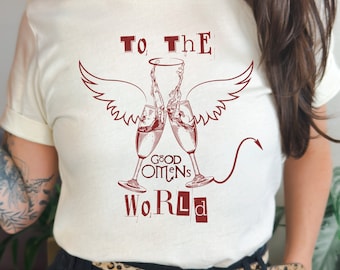 Maglietta Good Omens: maglietta unisex "To The World" di Ineffable Husbands