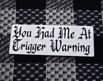 Spicy Book Decal, You Had Me at Trigger Warning, Dark Romance Reader Gift