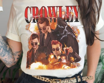 Maglietta grafica Good Omens Crowley Y2K - Ineffable Husbands