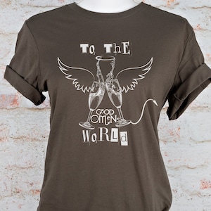 Good Omens Shirt Aziraphale Crowley Angels and Demons, To the World ,Comic Con Fandom Gift