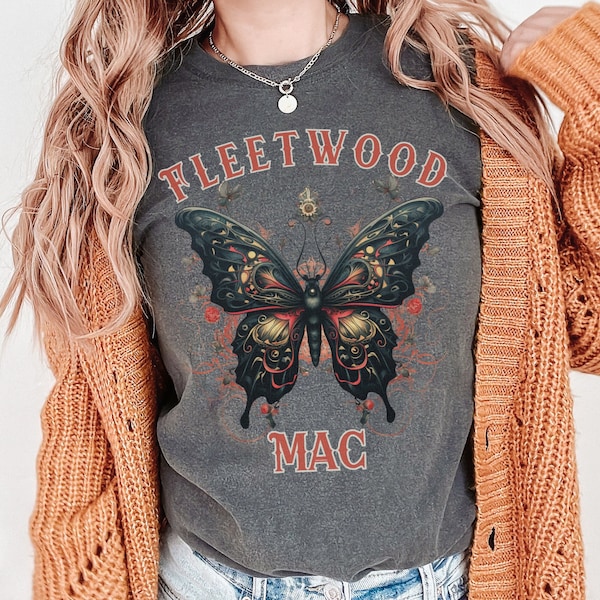 Fleetwood Mac Shirt Stevie Nicks Shirt Fleetwood Mac Tshirt Fleetwood Mac Flower Shirt Vintage Tshirt Classic Rock 70s Comfort Colors