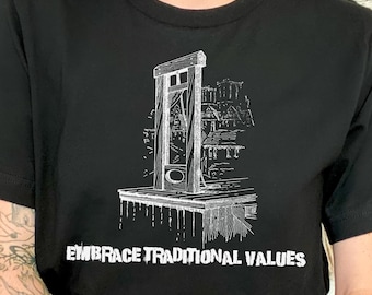 Camiseta con la guillotina "Cómete a los ricos" - Camiseta punk, socialista y anticapitalista