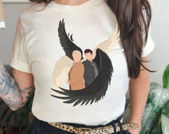 Good Omens Tee: Aziraphale & Crowley &#39;Ineffable Husbands&#39; Unisex Jersey T-Shirt