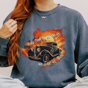 Good Omens Crowley Car Queen Rock Comfort Colors Sweatshirt