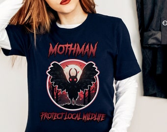 Mothman - Protect Local Wildlife Funny Cryptid Gift / T-shirts - Gift For Him - Cryptid Shirt-  Fortean Cryptozoology Strange Art