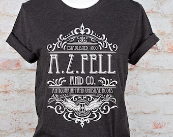 Maglietta Good Omens: maglietta A.Z. Fell Antiquarian Books, regalo per i fan