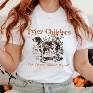 Tyler Childers Tshirt, Comfort Colors, Rock Band Shirt, Can I Take My Hounds to Heaven Album T shirt, Rock Music Unisex Garment-dyed T-Shirt