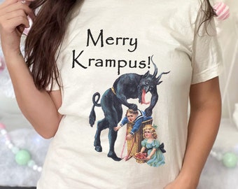 Merry Krampus T-Shirt: Creepy Christmas Unisex Tee