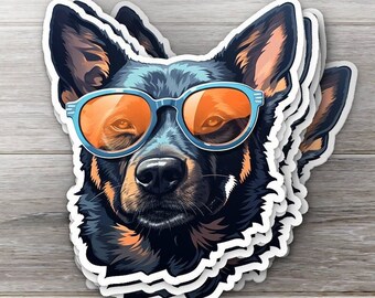 Tri Color Heeler Sticker: Australian Cattle Dog Vinyl Decal