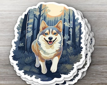 SWEDISH VALLHUND Sticker/Decal Witchy Familiar - Cute Collectable Gift for Dog Lovers/Owners