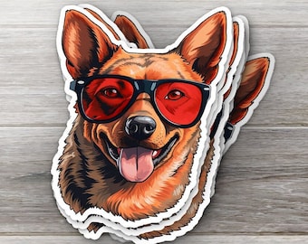 Red Heeler Sticker: Australian Cattle Dog Vinyl Decal