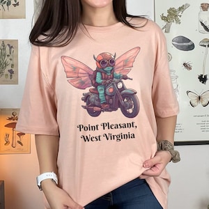 Mothman T Shirt | Cryptid Crewneck Shirt | Sunset Camping Shirt