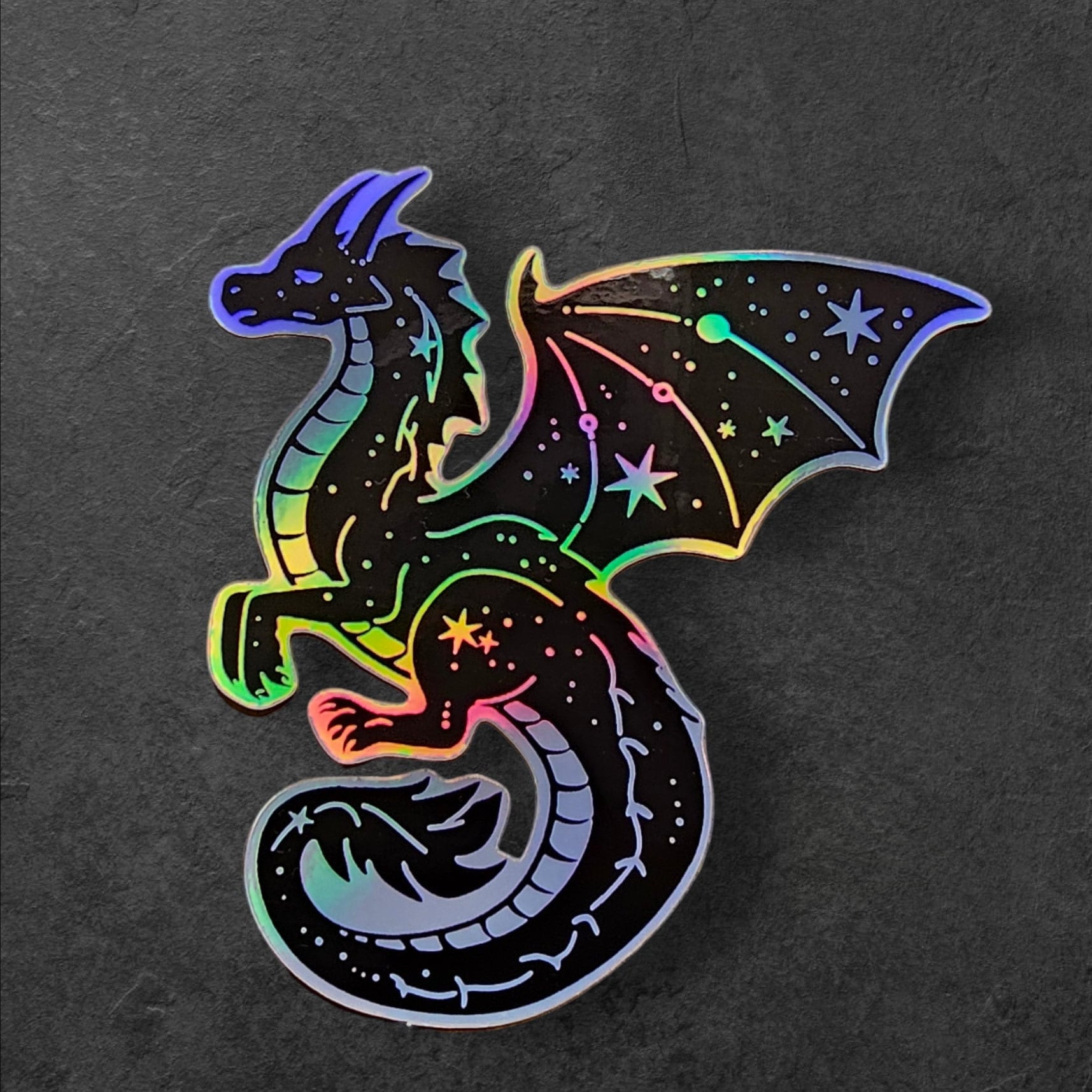 Black dragon sticker - Etsy México, image size:1715x1715
